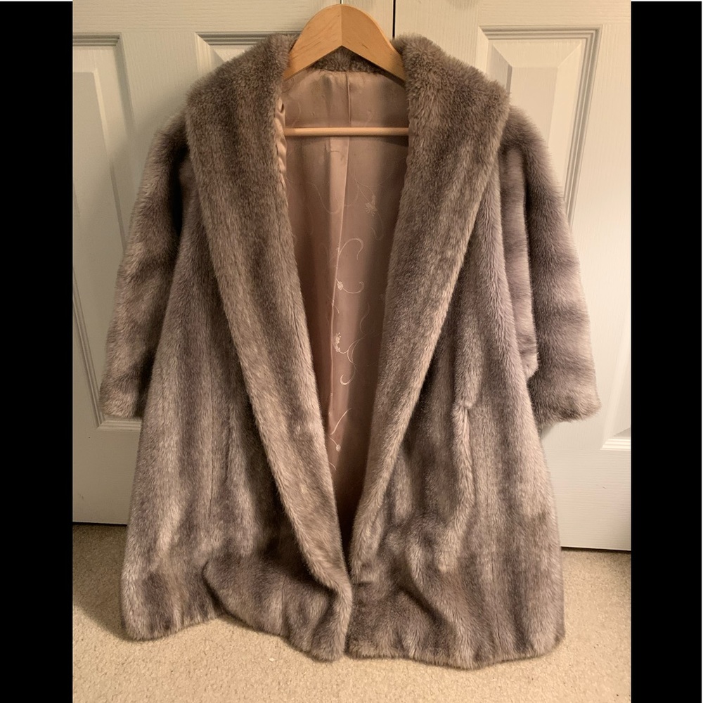 Vintage Wink Candalon faux fur coat.